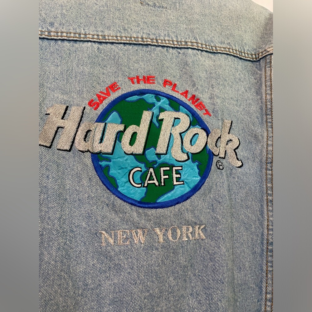 Vintage Hard Rock Cafe NY Denim Jacket - Picture 2 of 6